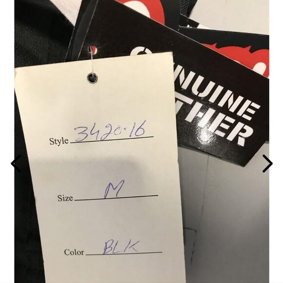 REVOLUTION GEAR NWT MENS 109% LEATHER & CORDORA BIKER SPORTS JACKET  SIZE MEDIUM - Picture 5 of 9